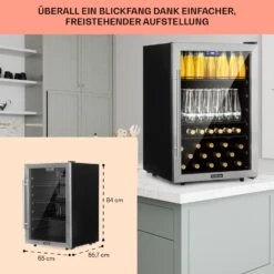 Beersafe 5XL Kühlschrank 148 Liter 3 Böden Panoramaglastür Edelstahl 14 Beersafe 5XL Kühlschrank 148 Liter 3 Böden Panoramaglastür Edelstahl -Klarstein Verkaufsgeschäft 10033435 DE 0006 usp