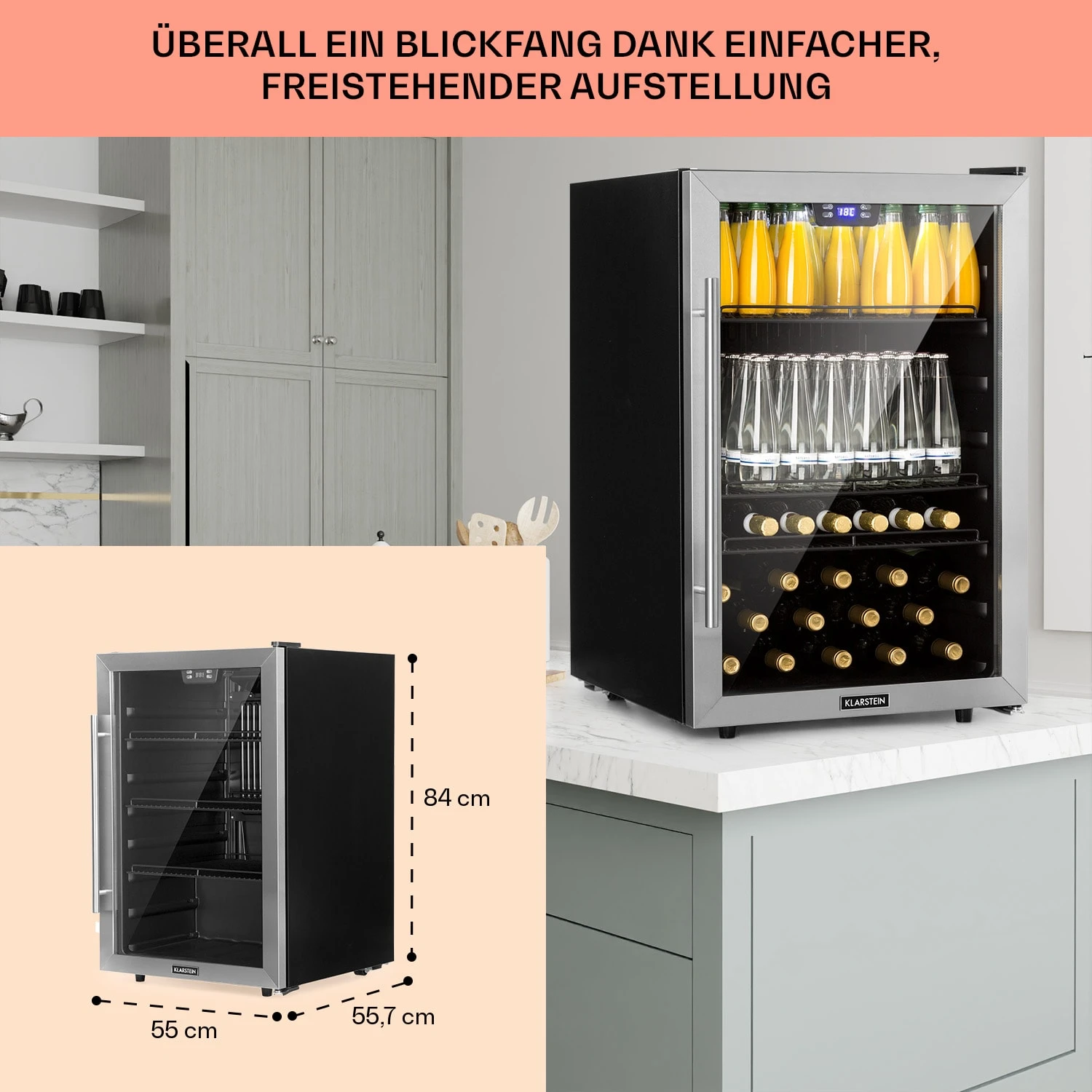 Beersafe 5XL Kühlschrank 148 Liter 3 Böden Panoramaglastür Edelstahl 8 Beersafe 5XL Kühlschrank 148 Liter 3 Böden Panoramaglastür Edelstahl – Bild 6