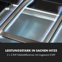 Gazooka 2.0T Gas BBQ Grill 2x3kW Brenner Edelstahl -Klarstein Verkaufsgeschäft 10033532 de 0004 logo