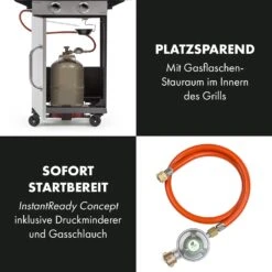 Gazooka 2.0T Gas BBQ Grill 2x3kW Brenner Edelstahl -Klarstein Verkaufsgeschäft 10033532 de 0005 logo