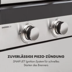 Gazooka 2.0T Gas BBQ Grill 2x3kW Brenner Edelstahl -Klarstein Verkaufsgeschäft 10033532 de 0008 logo