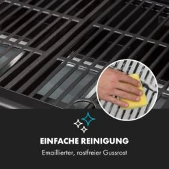 Gazooka 3.0T BBQ Grill 3x3kW Brenner 4 Rollen Edelstahl -Klarstein Verkaufsgeschäft 10033533 de 0010 logo