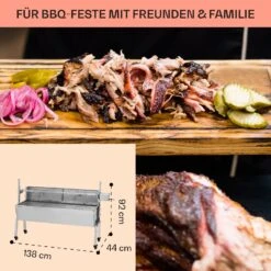 Sauenland Pro Spanferkelgrill Drehspieß 13W 4 Rollen Edelstahl 14 Sauenland Pro Spanferkelgrill Drehspieß 13W 4 Rollen Edelstahl -Klarstein Verkaufsgeschäft 10033566 de 0006 usp
