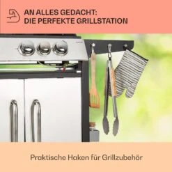 Tomahawk 3.1 S Gasgrill 3x3,6kW Brenner+2,7 KW 60x45cm Grill Edelstahl -Klarstein Verkaufsgeschäft 10033567 de 0007 usp