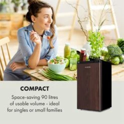 Feldberg Kühlschrank A+ 90 Liter MirageCool Concept Holzdesign Schwarz -Klarstein Verkaufsgeschäft 10033594 uk 0006 logo Klarstein Feldberg Kuehlschrank Holzdesign schwarz