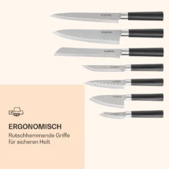 Kitano Plus Messer-Set 9 Tlg. Holzblock Bambus-Schneidebrett Weiß -Klarstein Verkaufsgeschäft 10033673 de 0006 logo