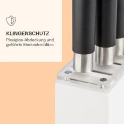 Kitano Plus Messer-Set 9 Tlg. Holzblock Bambus-Schneidebrett Weiß -Klarstein Verkaufsgeschäft 10033673 de 0007 logo