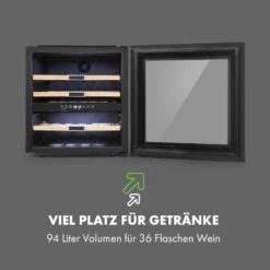 Vinsider 36 Weinkühlschrank 2 Kühlzonen 5-22°C 85l Edelstahl -Klarstein Verkaufsgeschäft 10033682 de 0004 logo