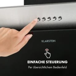 Alessia Dunstabzugshaube Kopffreihaube 350 M³/h Push Control Schwarz -Klarstein Verkaufsgeschäft 10033697 de 0005 logo