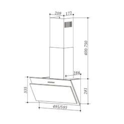 Alessia Dunstabzugshaube Kopffreihaube 350 M³/h Push Control Schwarz -Klarstein Verkaufsgeschäft 10033697 yy 0010 logo Klarstein Alessia Dunstabzugshaube schwarz