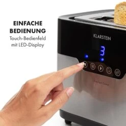 Arabica Toaster 920W LED-Display Touch-Bedienfeld Edelstahl -Klarstein Verkaufsgeschäft 10033728 de 0003 logo