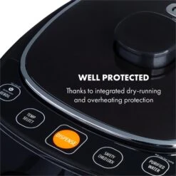 Hot Spring Plus Heißwasserspender 5l Edelstahl-Wassertank 45-95 °C -Klarstein Verkaufsgeschäft 10033753 yy 0003 logo Klarstein Hot Spring Heisswasserspender schwarz