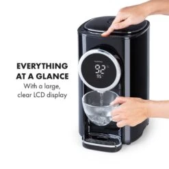 Hot Spring Plus Heißwasserspender 5l Edelstahl-Wassertank 45-95 °C -Klarstein Verkaufsgeschäft 10033753 yy 0004 logo Klarstein Hot Spring Heisswasserspender schwarz