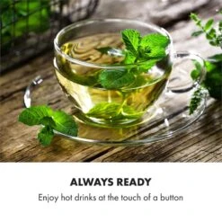 Hot Spring Plus Heißwasserspender 5l Edelstahl-Wassertank 45-95 °C -Klarstein Verkaufsgeschäft 10033753 yy 0008 logo Klarstein Hot Spring Heisswasserspender schwarz