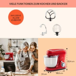 Bella Pico 2G Küchenmaschine 1300W 1,7PS 6 Stufen 5 Liter 13 Bella Pico 2G Küchenmaschine 1300W 1,7PS 6 Stufen 5 Liter -Klarstein Verkaufsgeschäft 10033801 de 0005 usp