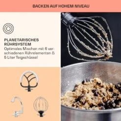 Bella Pico 2G Küchenmaschine 1300W 1,7PS 6 Stufen 5 Liter 14 Bella Pico 2G Küchenmaschine 1300W 1,7PS 6 Stufen 5 Liter -Klarstein Verkaufsgeschäft 10033801 de 0006 usp