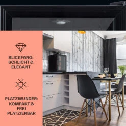 Brooklyn 42 Mini-Kühlschrank Glastür LED Ablage -Klarstein Verkaufsgeschäft 10033822 de 0003 usp