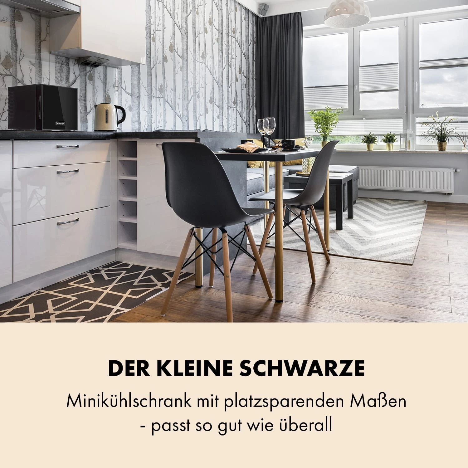 Frosty Mini-Kühlschrank EEC A Spiegelglastür 10 Liter Schwarz 4 Frosty Mini-Kühlschrank EEC A Spiegelglastür 10 Liter Schwarz – Bild 2