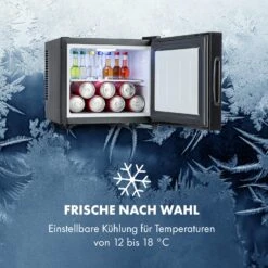 Frosty Mini-Kühlschrank EEC A Spiegelglastür 10 Liter Schwarz 19 Frosty Mini-Kühlschrank EEC A Spiegelglastür 10 Liter Schwarz -Klarstein Verkaufsgeschäft 10033836 de 0008 logo