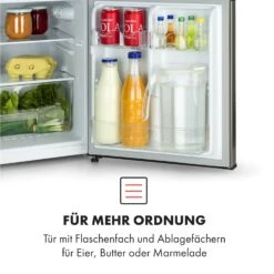 Big Daddy Cool Kühl-Gefrierkombination 61/25 Liter 2 Ebenen Edelstahl -Klarstein Verkaufsgeschäft 10034005 de 0004 logo