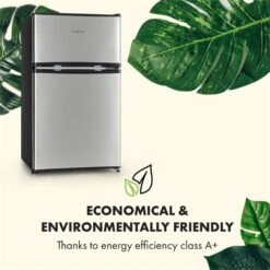 Big Daddy Cool Kühl-Gefrierkombination 61/25 Liter 2 Ebenen Edelstahl -Klarstein Verkaufsgeschäft 10034005 yy 0010 logo Klarstein Big Daddy Cool Kuehl Gefrierkombination