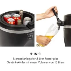 Tap2Go Mobile 2-in1 Bierzapfanlage Mit Getränkekühler 5l/13l Schwarz -Klarstein Verkaufsgeschäft 10034006 de 0003 logo