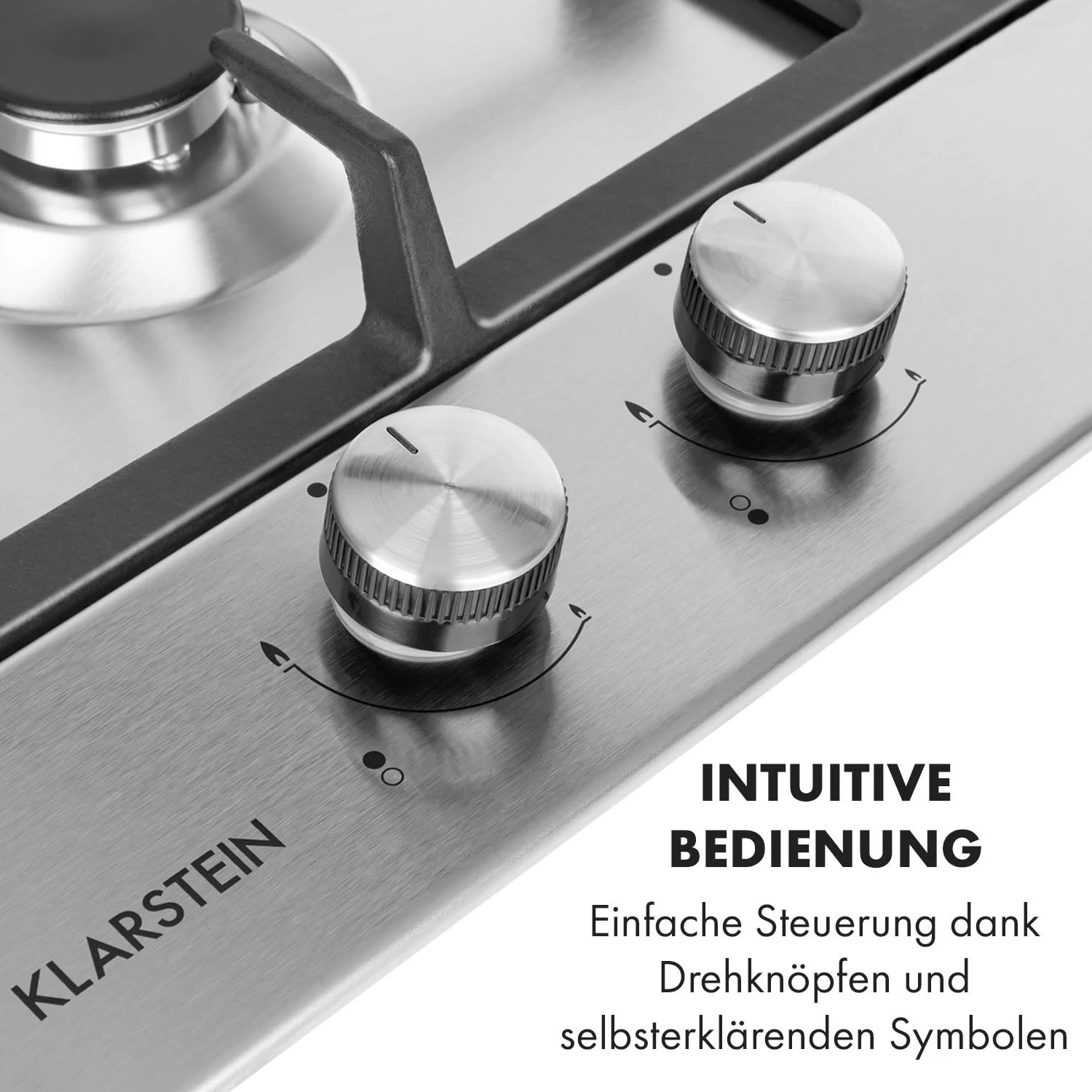 Ignito Domino Gaskochfeld 2-flammig Sabaf-Brenner Edelstahl Silber 6 Ignito Domino Gaskochfeld 2-flammig Sabaf-Brenner Edelstahl Silber – Bild 4