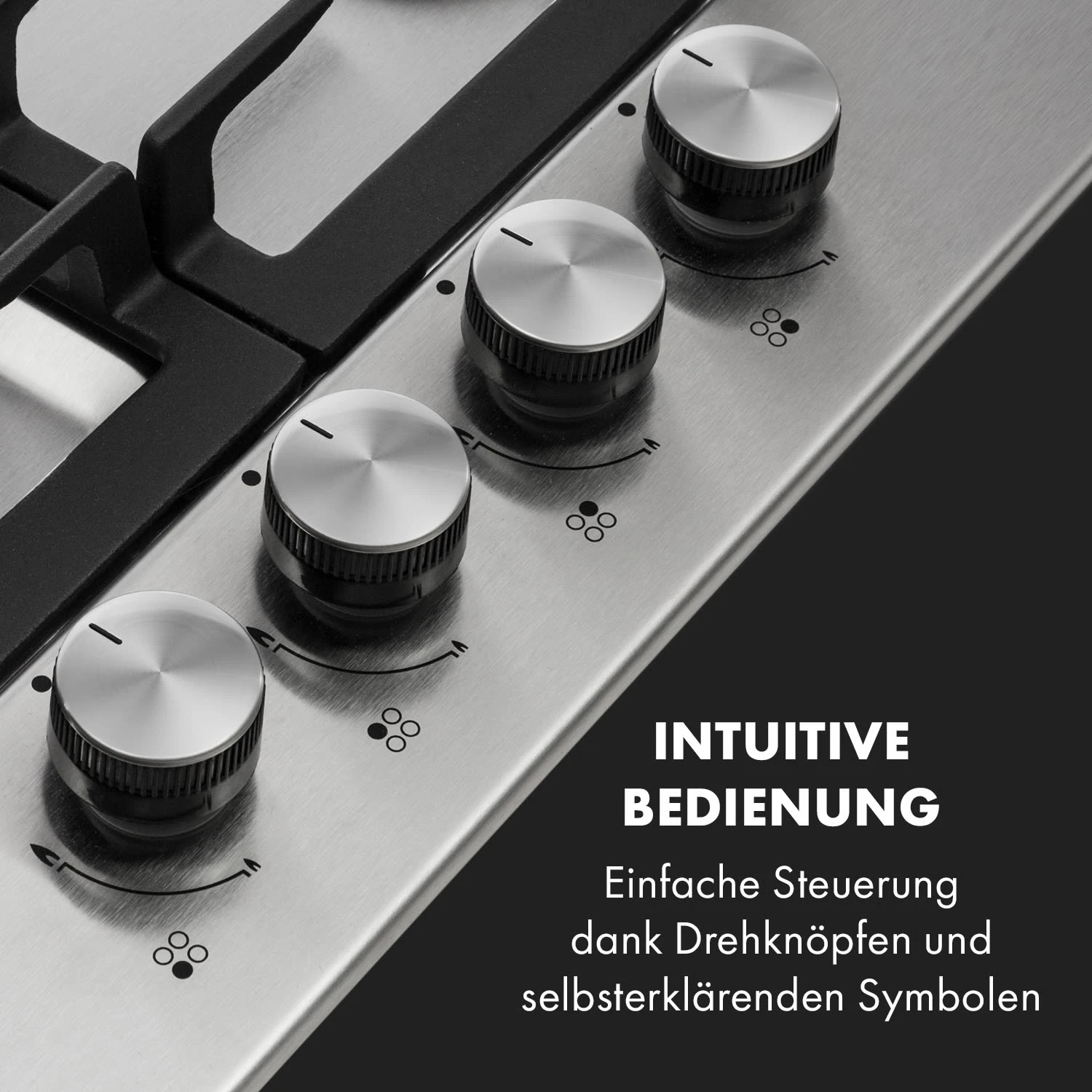 Ignito 4 Zonen Gaskochfeld 4-flammig Sabaf-Brenner Edelstahl Silber 6 Ignito 4 Zonen Gaskochfeld 4-flammig Sabaf-Brenner Edelstahl Silber – Bild 4