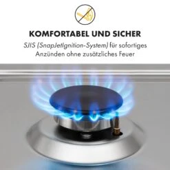 Ignito 4 Zonen Gaskochfeld 4-flammig Sabaf-Brenner Edelstahl Silber 15 Ignito 4 Zonen Gaskochfeld 4-flammig Sabaf-Brenner Edelstahl Silber -Klarstein Verkaufsgeschäft 10034110 de 0005 logo