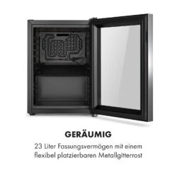 Harlem Getränkekühlschrank 23 Liter 1 Metallrost Glastür 13 Harlem Getränkekühlschrank 23 Liter 1 Metallrost Glastür -Klarstein Verkaufsgeschäft 10034121 de 0005 logo