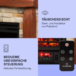Lienz Elektrischer Kamin 1800W Steindekor Polystone Fernbedienung 11 Lienz Elektrischer Kamin 1800W Steindekor Polystone Fernbedienung -Klarstein Verkaufsgeschäft 10034122 de 0003 logo