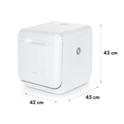 Aquatica Geschirrspüler Freistehend Installationsfrei 2 Gedecke 860W -Klarstein Verkaufsgeschäft 10034126 yy 0010 logo Klarstein Aquatica Geschirrspueler weiss