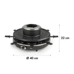 Fonduelette Raclette Und Fondue 1350W 1 Liter 38 Cm Ø Für 8 Personen -Klarstein Verkaufsgeschäft 10034138 yy 0007 logo Klarstein Fonduelette Raclette und Fondue 1350W