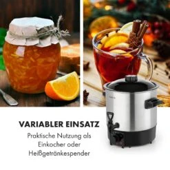 Biggie Eco Einkochautomat & Getränkespender 1000W 30-100°C Zapfhahn 9l -Klarstein Verkaufsgeschäft 10034147 de 0005 logo