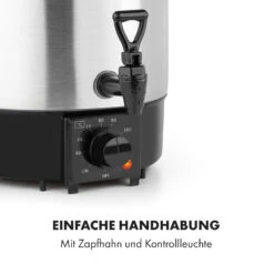 Biggie Eco Einkochautomat & Getränkespender 1000W 30-100°C Zapfhahn 9l -Klarstein Verkaufsgeschäft 10034147 de 0006 logo