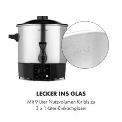 Biggie Eco Einkochautomat & Getränkespender 1000W 30-100°C Zapfhahn 9l -Klarstein Verkaufsgeschäft 10034147 de 0007 logo