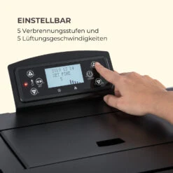 Energiewende Pelletofen 5/10 KW 5 Stufen Timer 18kg 250m³ Fernbedienung Schwarz -Klarstein Verkaufsgeschäft 10034153 de 0007 logo