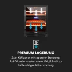 Vinovilla 43 Built-In Duo Onyx Weinkühlschrank 129l 43 Fl. 2 Zonen 16 Vinovilla 43 Built-In Duo Onyx Weinkühlschrank 129l 43 Fl. 2 Zonen -Klarstein Verkaufsgeschäft 10034155 de 0006 logo