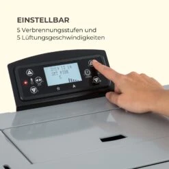 Energiewende Pelletofen 5/10 KW 5 Stufen Timer 18kg 250m³ Fernbedienung Grau -Klarstein Verkaufsgeschäft 10034181 de 0007 logo