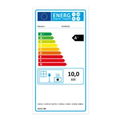 Energiewende Pelletofen 5/10 KW 5 Stufen Timer 18kg 250m³ Fernbedienung Grau -Klarstein Verkaufsgeschäft 10034181 energy label