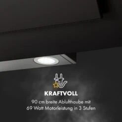 Athena 90 Dunstabzugshaube 90cm 300m³/h 69W Edelstahl -Klarstein Verkaufsgeschäft 10034195 de 0008 logo