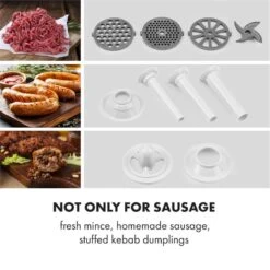 Kraftprotz Elektrischer Fleischwolf 700 W Kupfermotor Edelstahl 12 Kraftprotz Elektrischer Fleischwolf 700 W Kupfermotor Edelstahl -Klarstein Verkaufsgeschäft 10034215 yy 0003 logo Klarstein Kraftprotz elektrischer Fleischwolf weiss