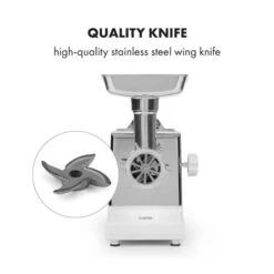 Kraftprotz Elektrischer Fleischwolf 700 W Kupfermotor Edelstahl 13 Kraftprotz Elektrischer Fleischwolf 700 W Kupfermotor Edelstahl -Klarstein Verkaufsgeschäft 10034215 yy 0004 logo Klarstein Kraftprotz elektrischer Fleischwolf weiss