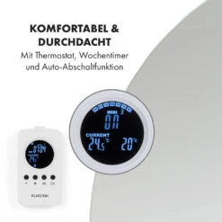 Marvel Mirror Infrarotheizung 300W Wochentimer IP54 Spiegel Rund -Klarstein Verkaufsgeschäft 10034225 de 0004 logo