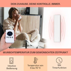 Wonderwall Air 36 Infrarotheizung 120x30cm 360W Wandinstallation Fernbedienung 12 Wonderwall Air 36 Infrarotheizung 120x30cm 360W Wandinstallation Fernbedienung -Klarstein Verkaufsgeschäft 10034231 de 0003 usp