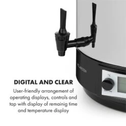 KonfiStar 60 Digital Einkocher Getränkespender 2500W 60L 100°C 180min 14 KonfiStar 60 Digital Einkocher Getränkespender 2500W 60L 100°C 180min -Klarstein Verkaufsgeschäft 10034241 yy 0006 logo Digital Food Preserver 60L