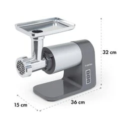 Mett Max Elektrischer Fleischwolf 600W Kupfermotor Aluminium 17 Mett Max Elektrischer Fleischwolf 600W Kupfermotor Aluminium -Klarstein Verkaufsgeschäft 10034244 yy 0008 logo Klarstein Mett Max elektrischer Fleischwolf grau