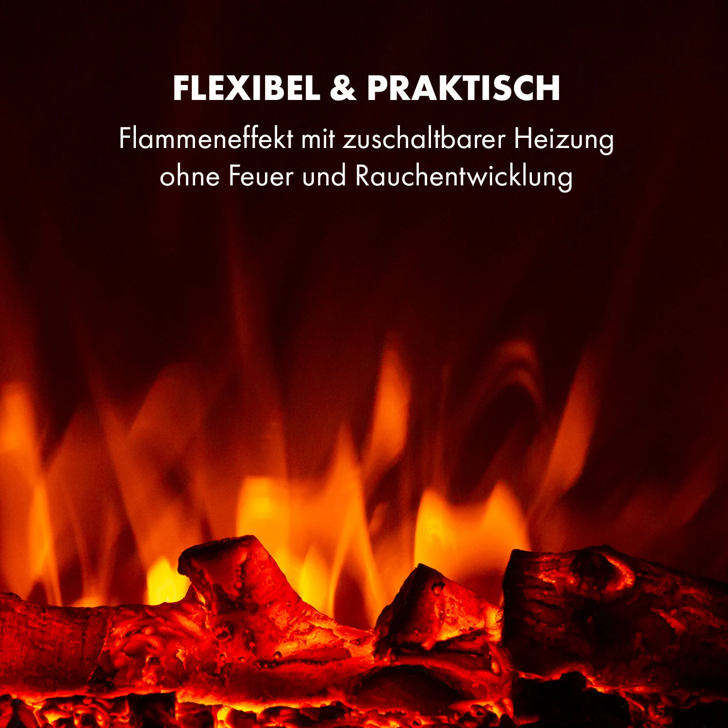 Lausanne Luxe Elektrischer Kamin 2000W 2 Heizstufen 90 Cm Edelstahl 7 Lausanne Luxe Elektrischer Kamin 2000W 2 Heizstufen 90 Cm Edelstahl – Bild 5