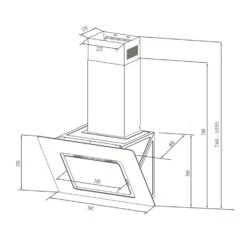 Sofia 60 Dunstabzugshaube Kopffrei 300 M³/h Touch-Control Glasfront -Klarstein Verkaufsgeschäft 10034258 yy 0010 logo Klarstein Sofia 60 Dunstabzugshaube 60cm schwarz