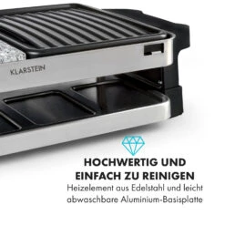Sirloin Raclette 1500W Aluminium / Stein 8 Personen Kontroll-LED 12 Sirloin Raclette 1500W Aluminium / Stein 8 Personen Kontroll-LED -Klarstein Verkaufsgeschäft 10034275 de 0003 logo